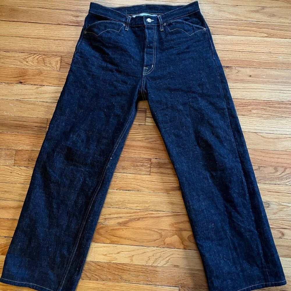 Brain Dead Type 00 15.5oz Selvedge Denim Jeans Indigo Wide Relaxed Mens